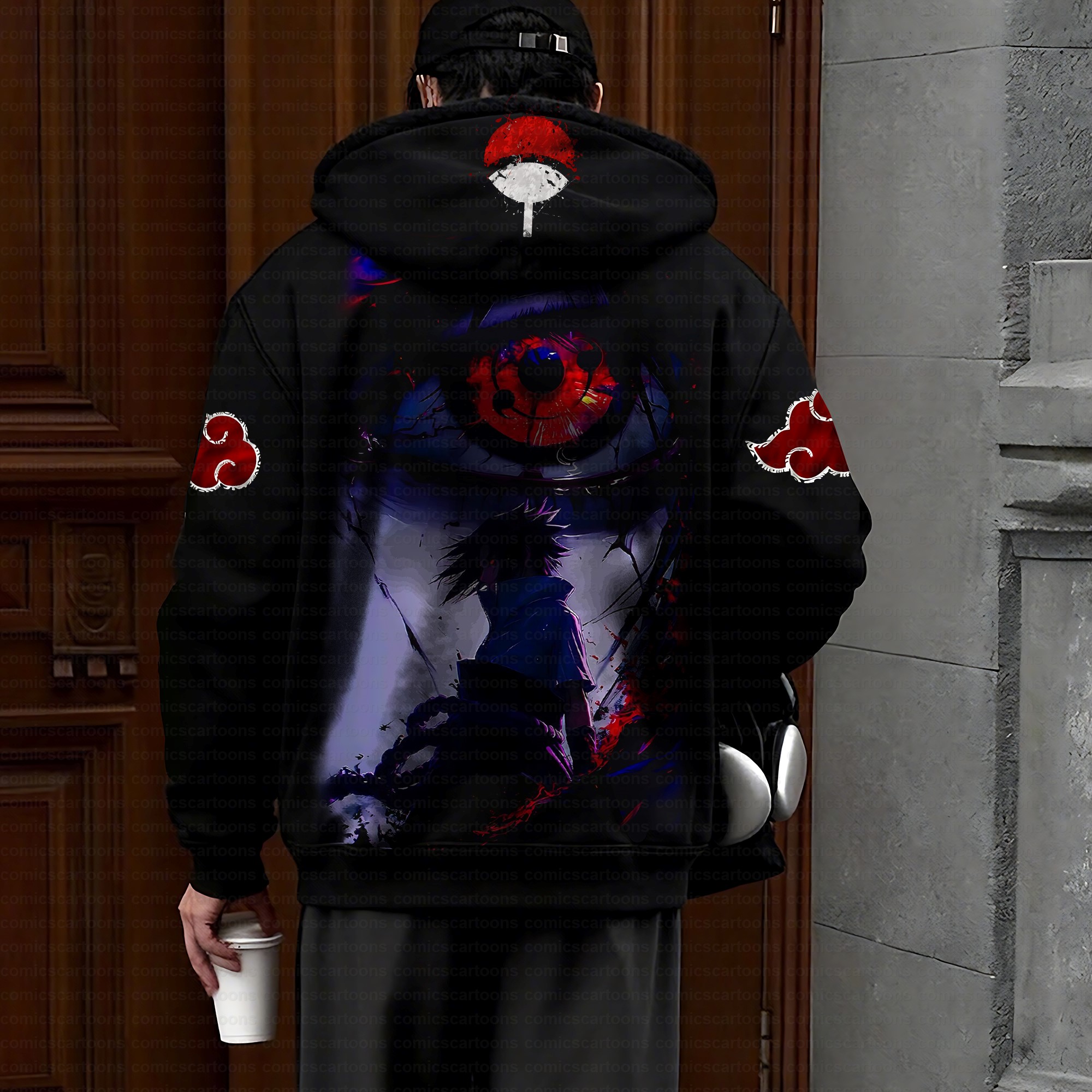 Unisex Graphic Streetwear Vintage Zipper Cardigan Plush Hoodie