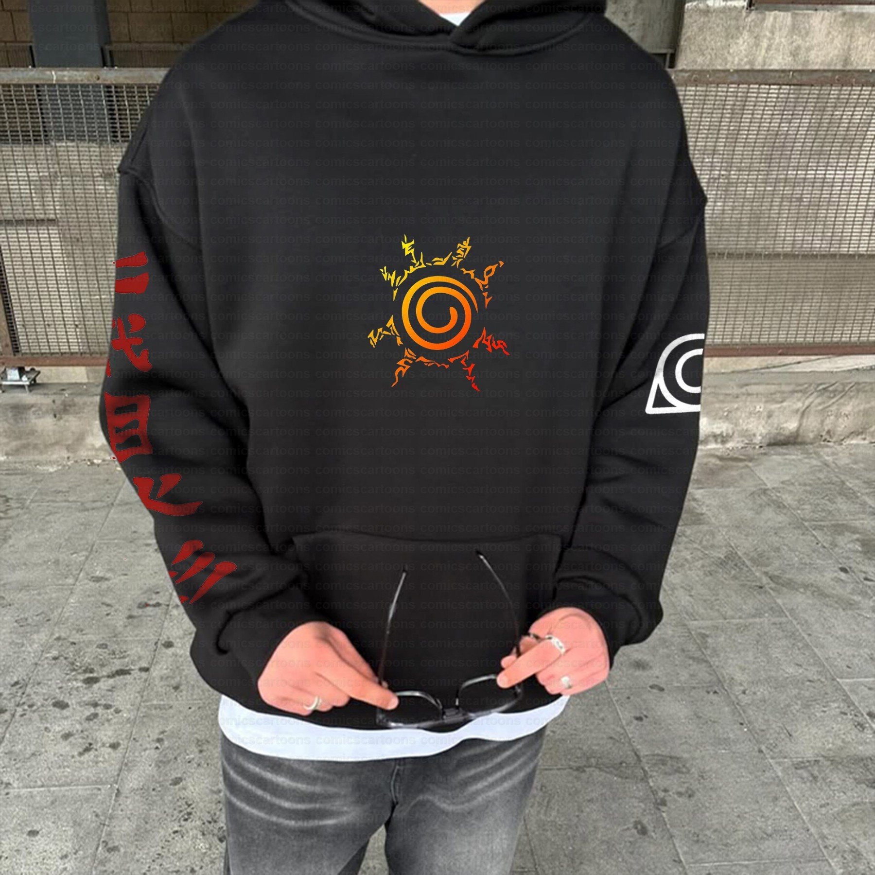 Unisex Anime Inspired Vintage Plush Hoodie