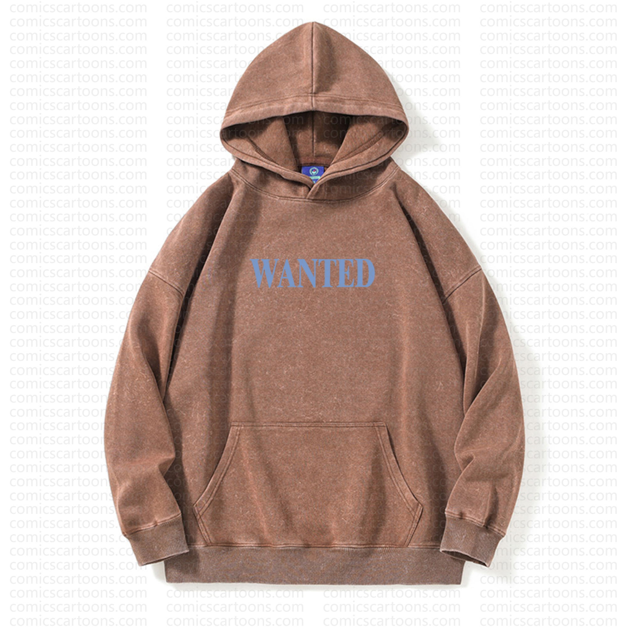 Unisex Anime Graphic Streetwear Vintage Washed Hoodie