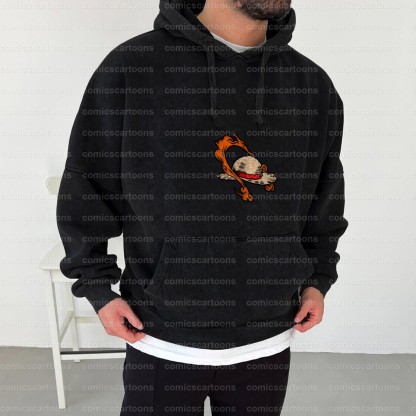 Unisex Anime Graphic Streetwear Vintage Washed Hoodie