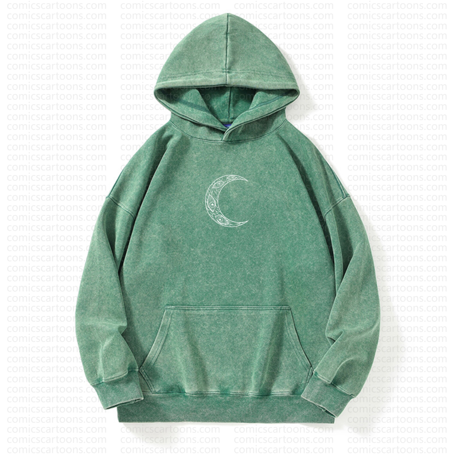 Unisex Anime Graphic Streetwear Vintage Washed Hoodie