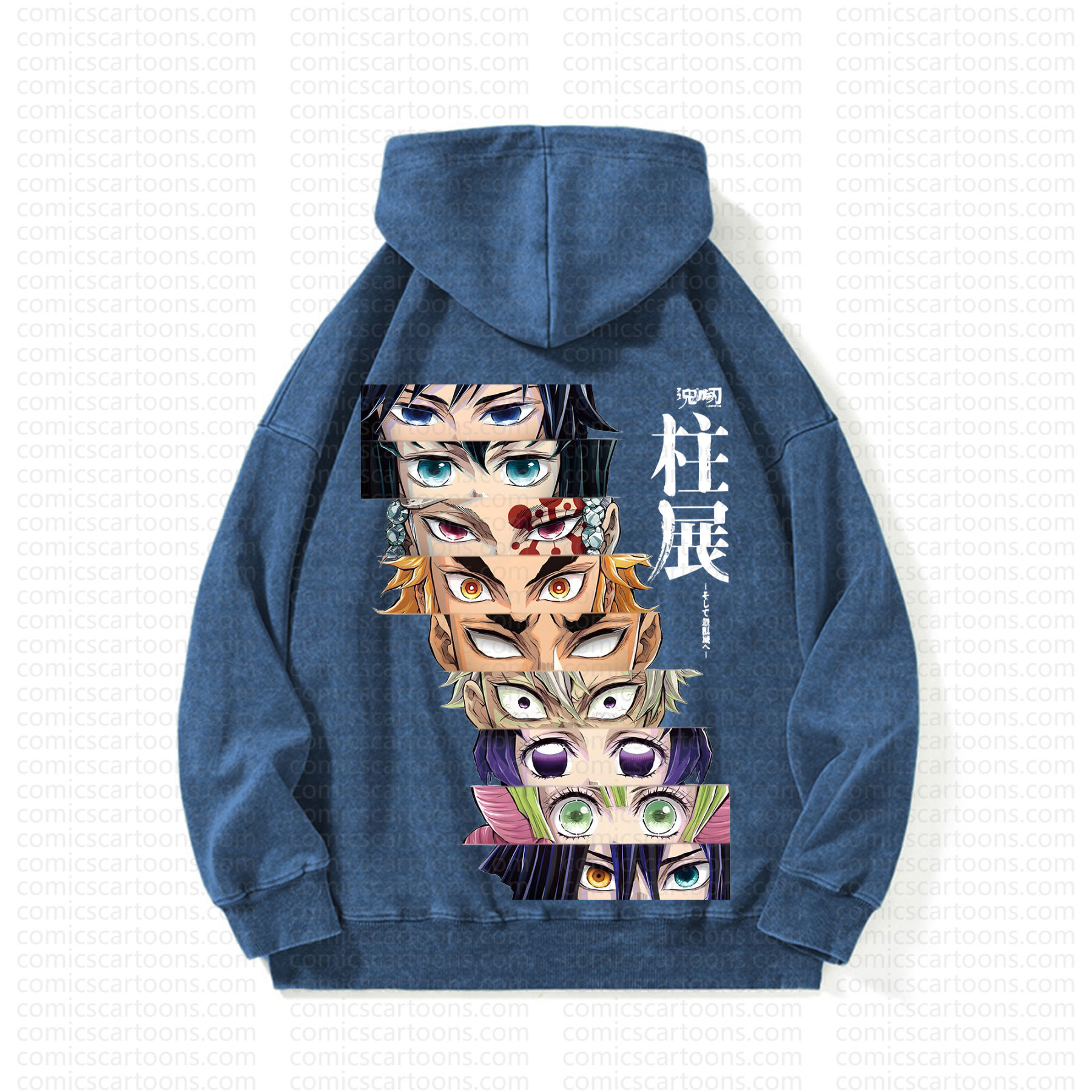 Unisex Anime Graphic Streetwear Vintage Washed Hoodie