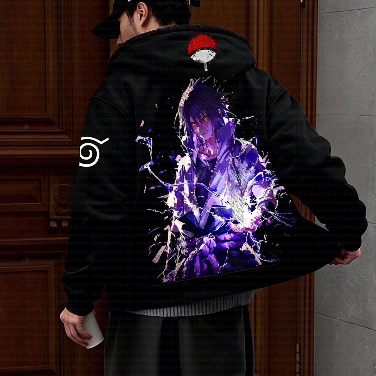 Unisex Graphic Streetwear Vintage Zipper Cardigan Plush Hoodie