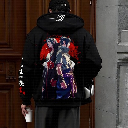 Unisex Graphic Streetwear Vintage Zipper Cardigan Plush Hoodie