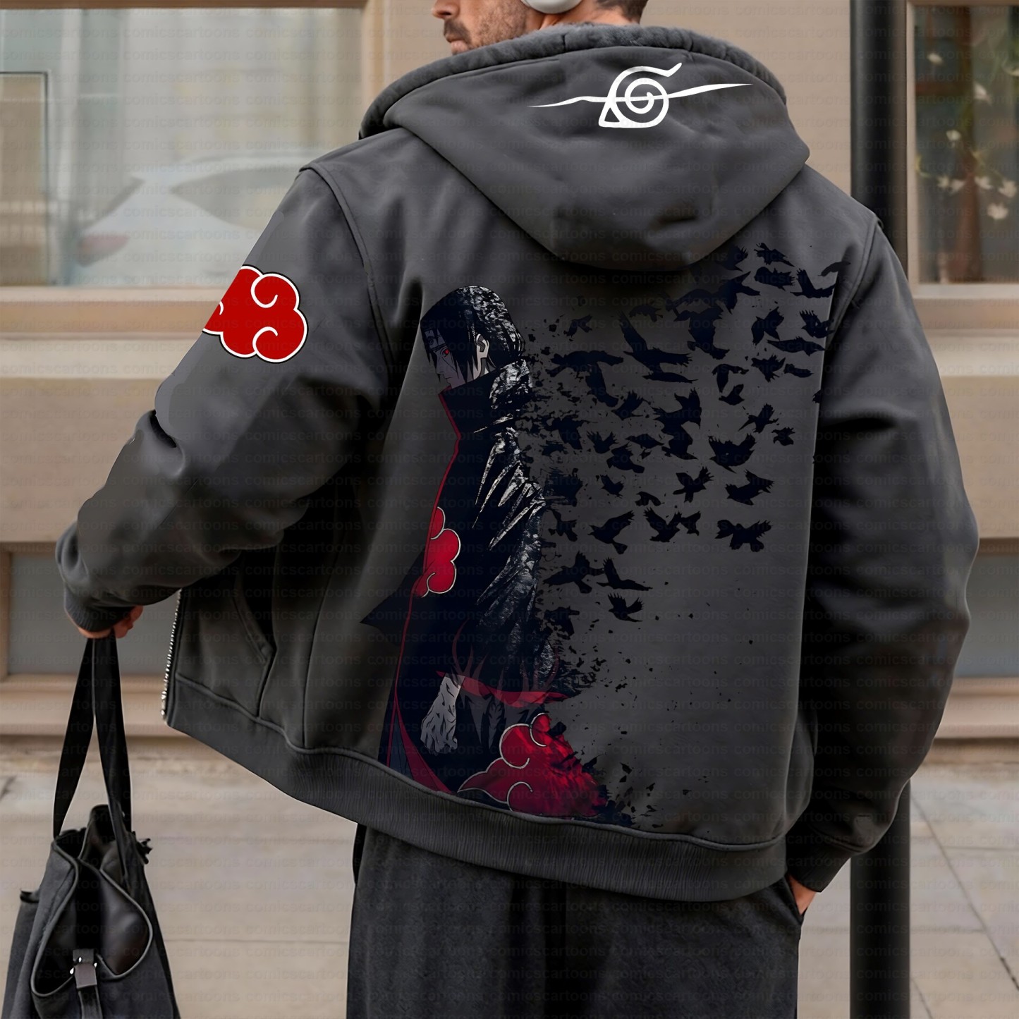 Unisex Graphic Streetwear Vintage Zipper Cardigan Plush Hoodie