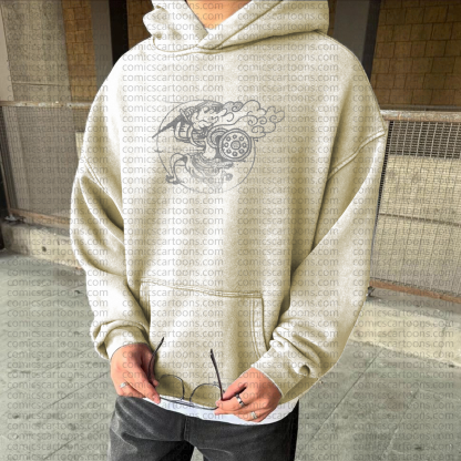 Unisex Anime Pattern Street Vintage Washed 3D Direct Print Sweatshirt | One Piece