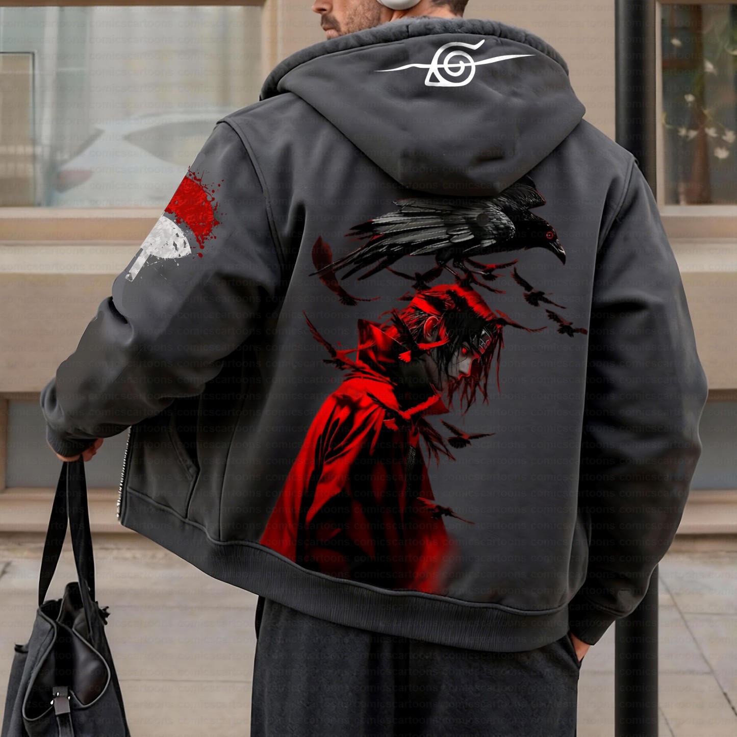 Unisex Graphic Streetwear Vintage Zipper Cardigan Plush Hoodie