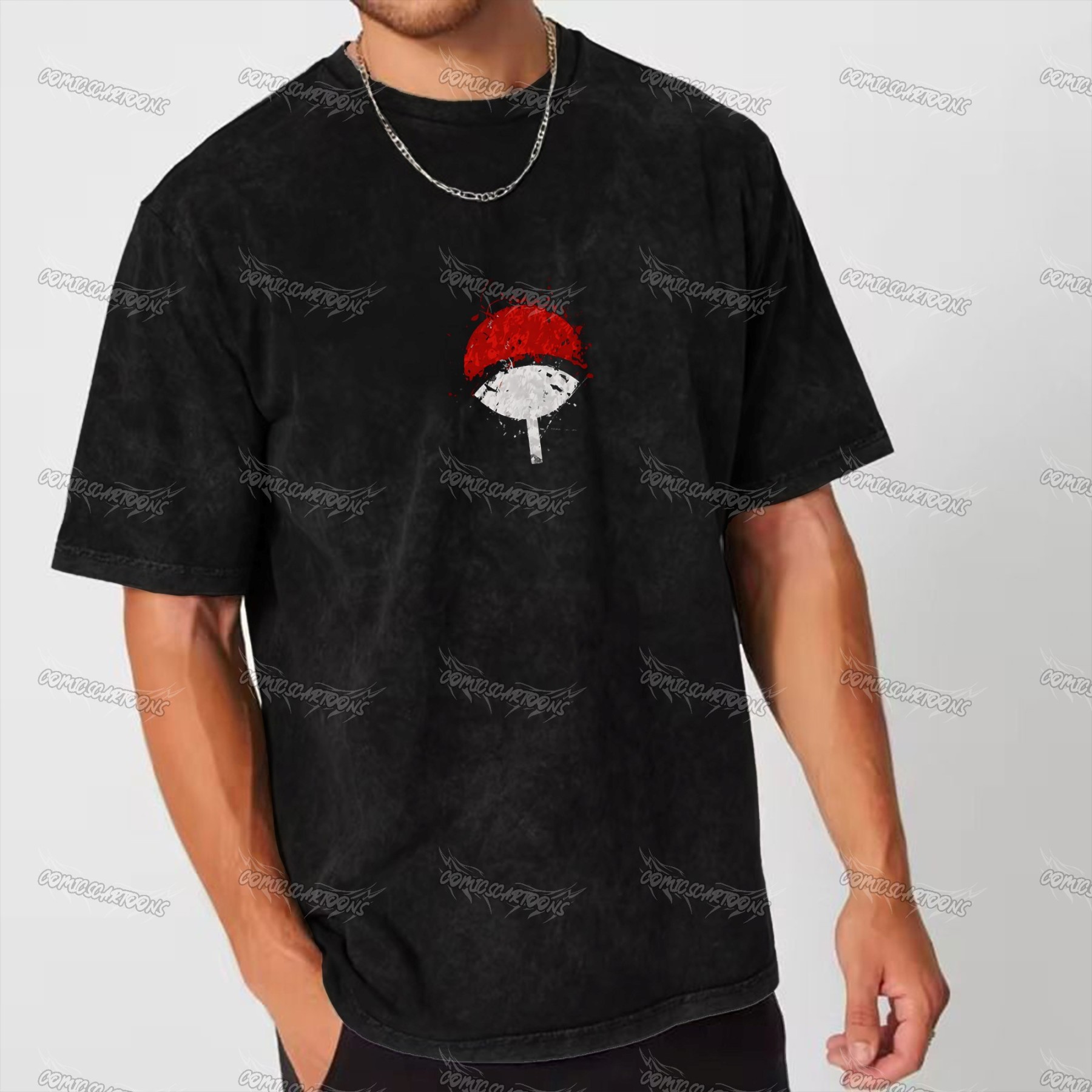 Unisex Anime Inspired Vintage Washed T-Shirt