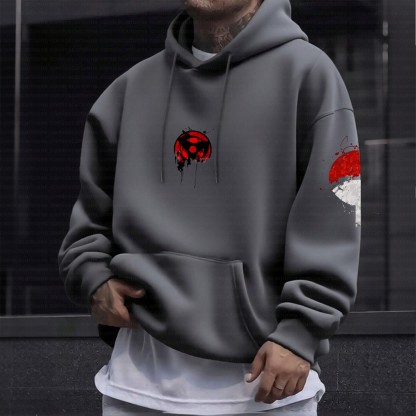 Plus Velvet Unisex Anime Graphic Streetwear Vintage Hoodie