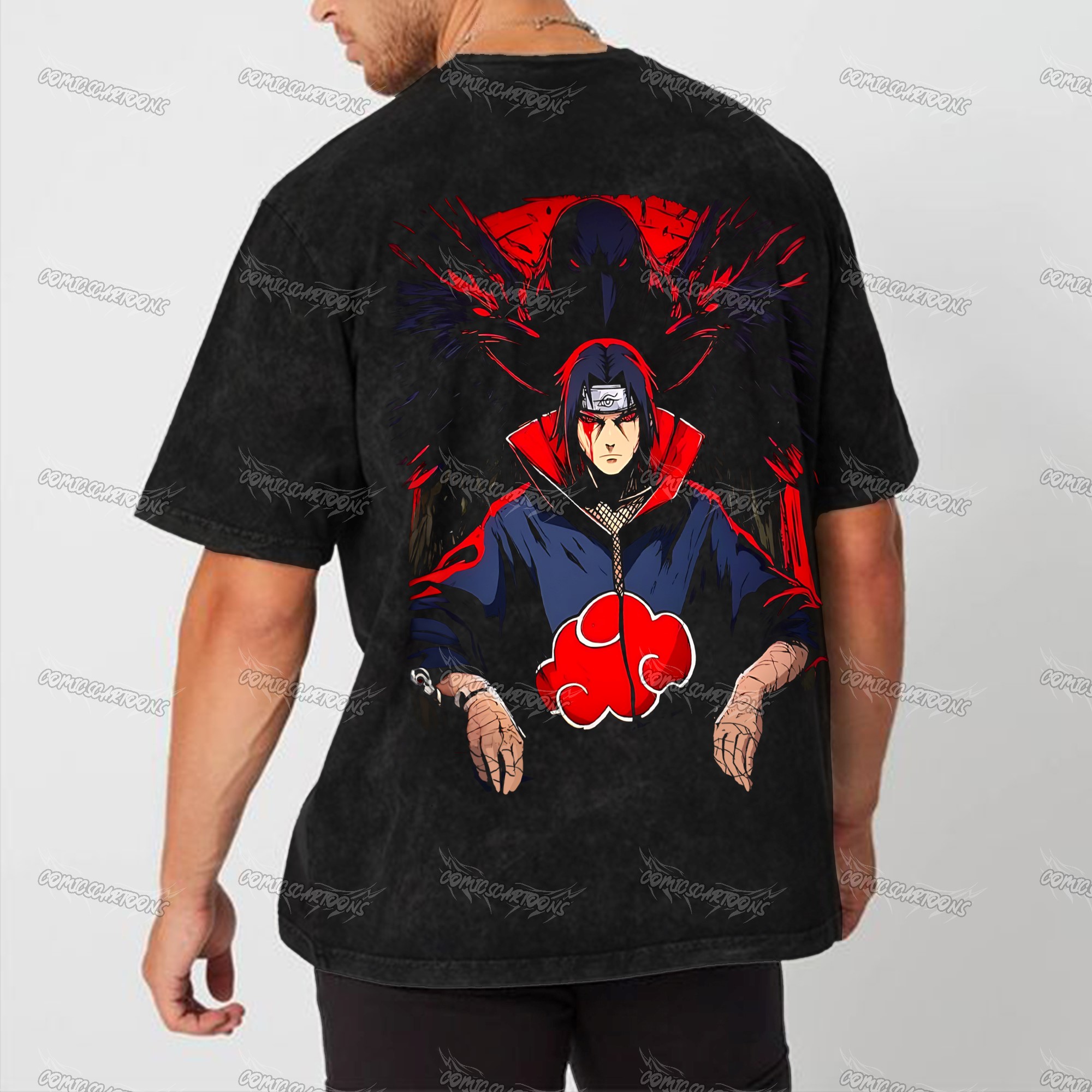 Unisex Anime Inspired Vintage Washed T-Shirt