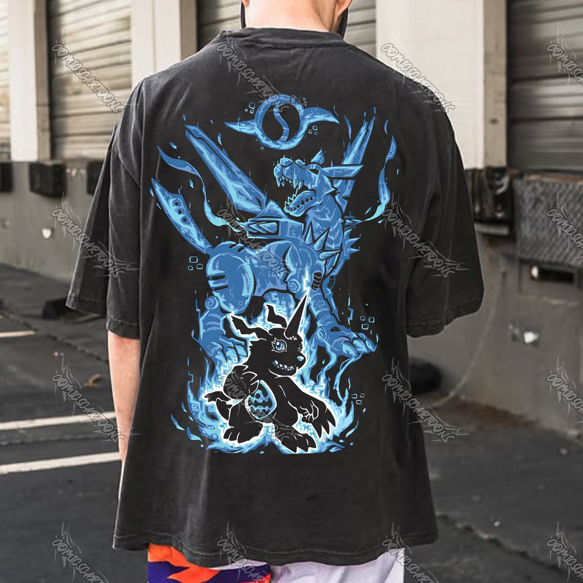 Vintage 3D Direct Inkjet Printed Washed Unisex T-Shirt