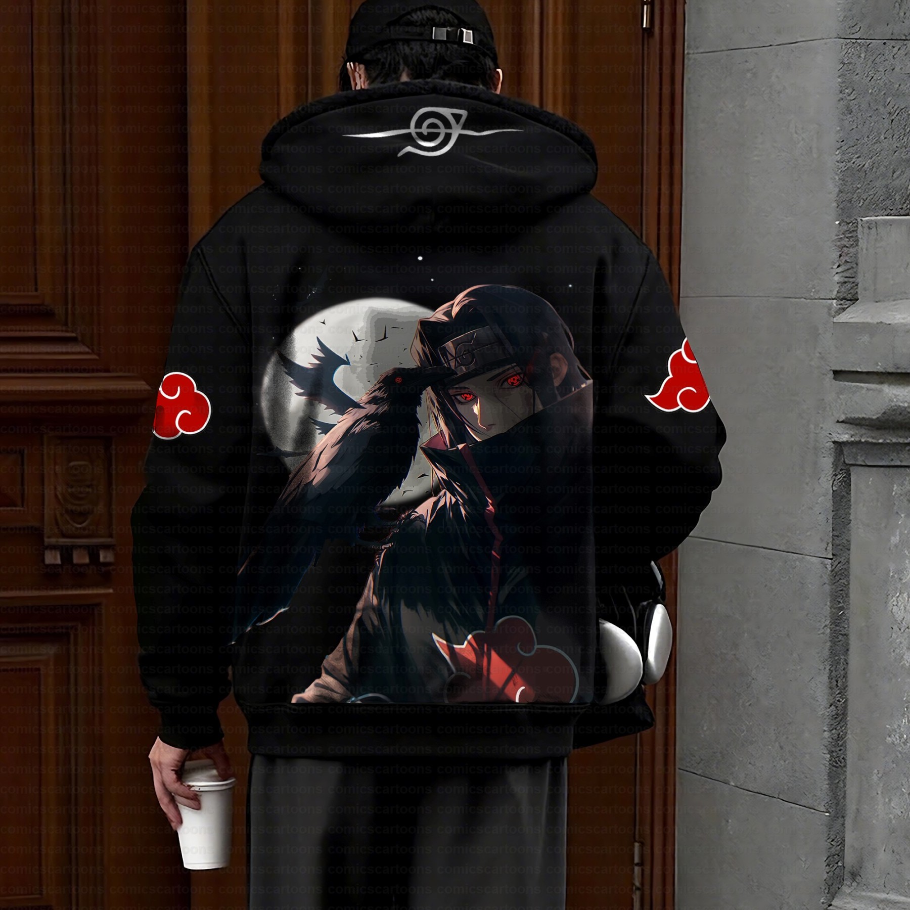 Unisex Graphic Streetwear Vintage Zipper Cardigan Plush Hoodie