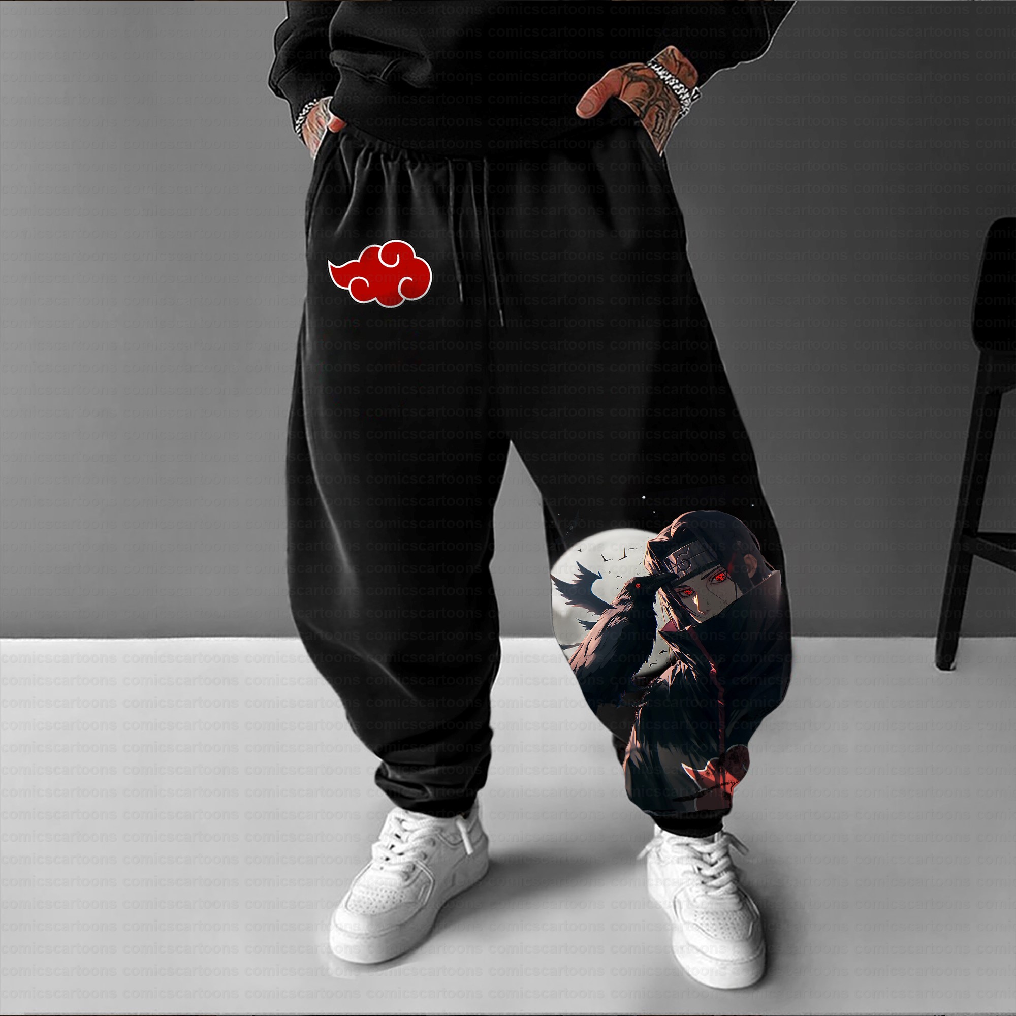 Unisex Casual Anime Streetwear Plush Pant
