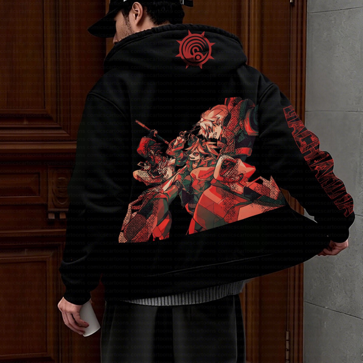 Unisex Graphic Streetwear Vintage Zipper Cardigan Plush Hoodie