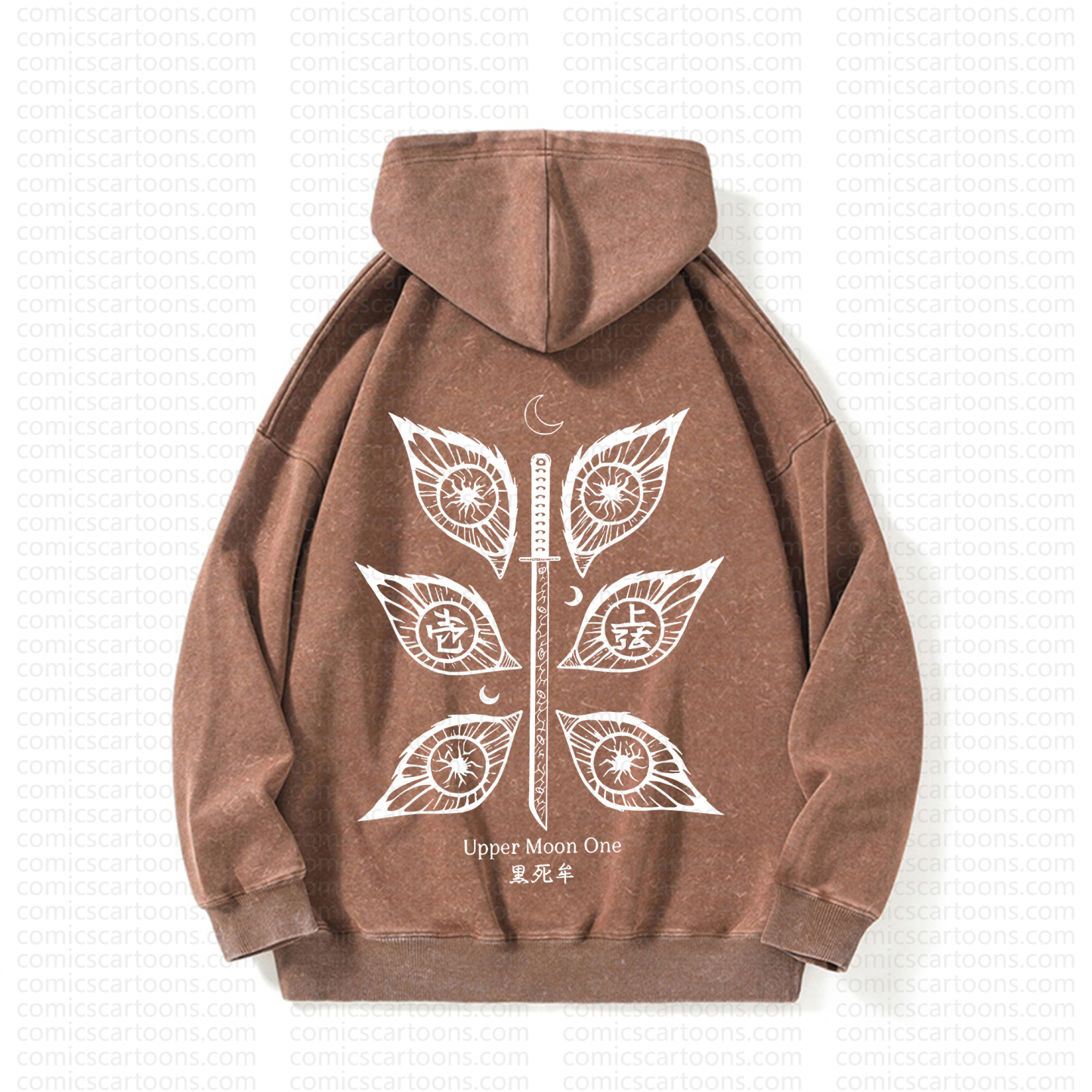 Unisex Anime Graphic Streetwear Vintage Washed Hoodie | Demon Slayer