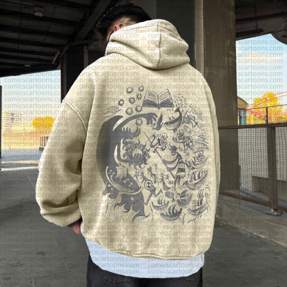 Unisex Anime Pattern Street Vintage Washed 3D Direct Print Sweatshirt | One Piece