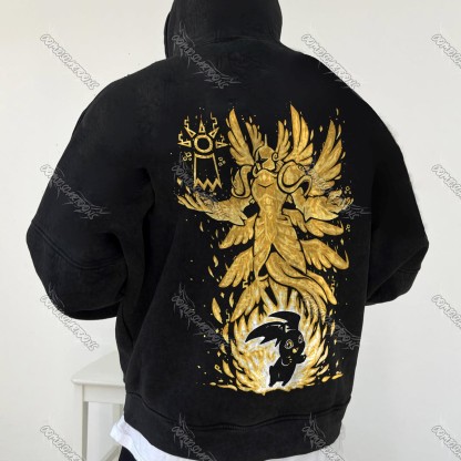 Vintage 3D Direct Inkjet Printed Washed Unisex Plush Hoodie