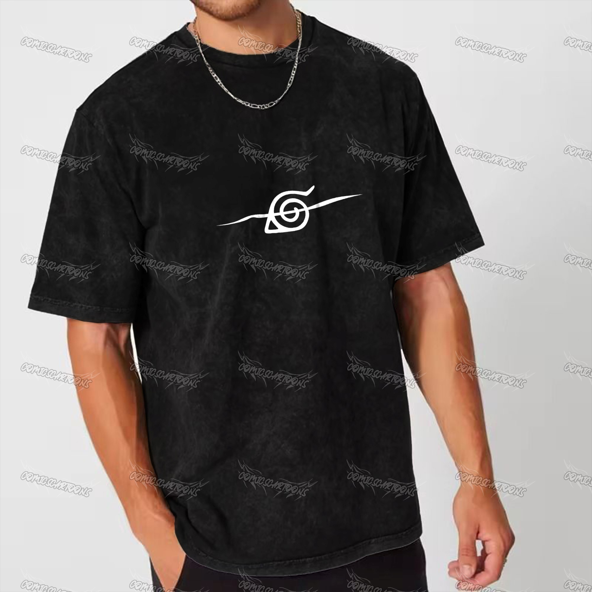 Unisex Anime Inspired Vintage Washed T-Shirt