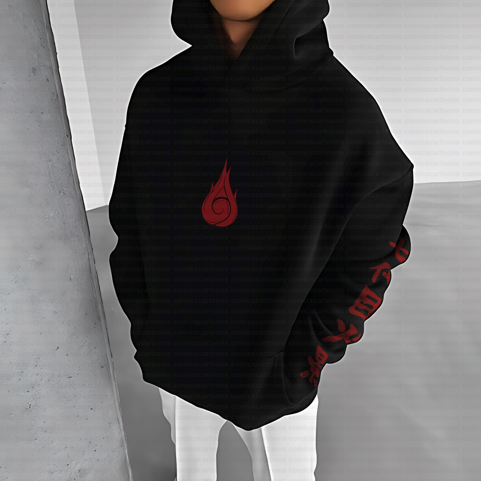 Plus Velvet Unisex Anime Graphic Streetwear Vintage Hoodie