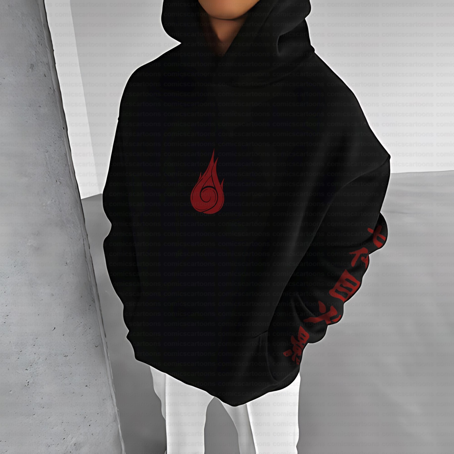 Plus Velvet Unisex Anime Graphic Streetwear Vintage Hoodie