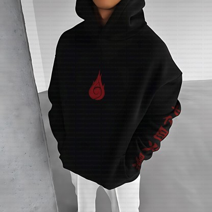 Plus Velvet Unisex Anime Graphic Streetwear Vintage Hoodie