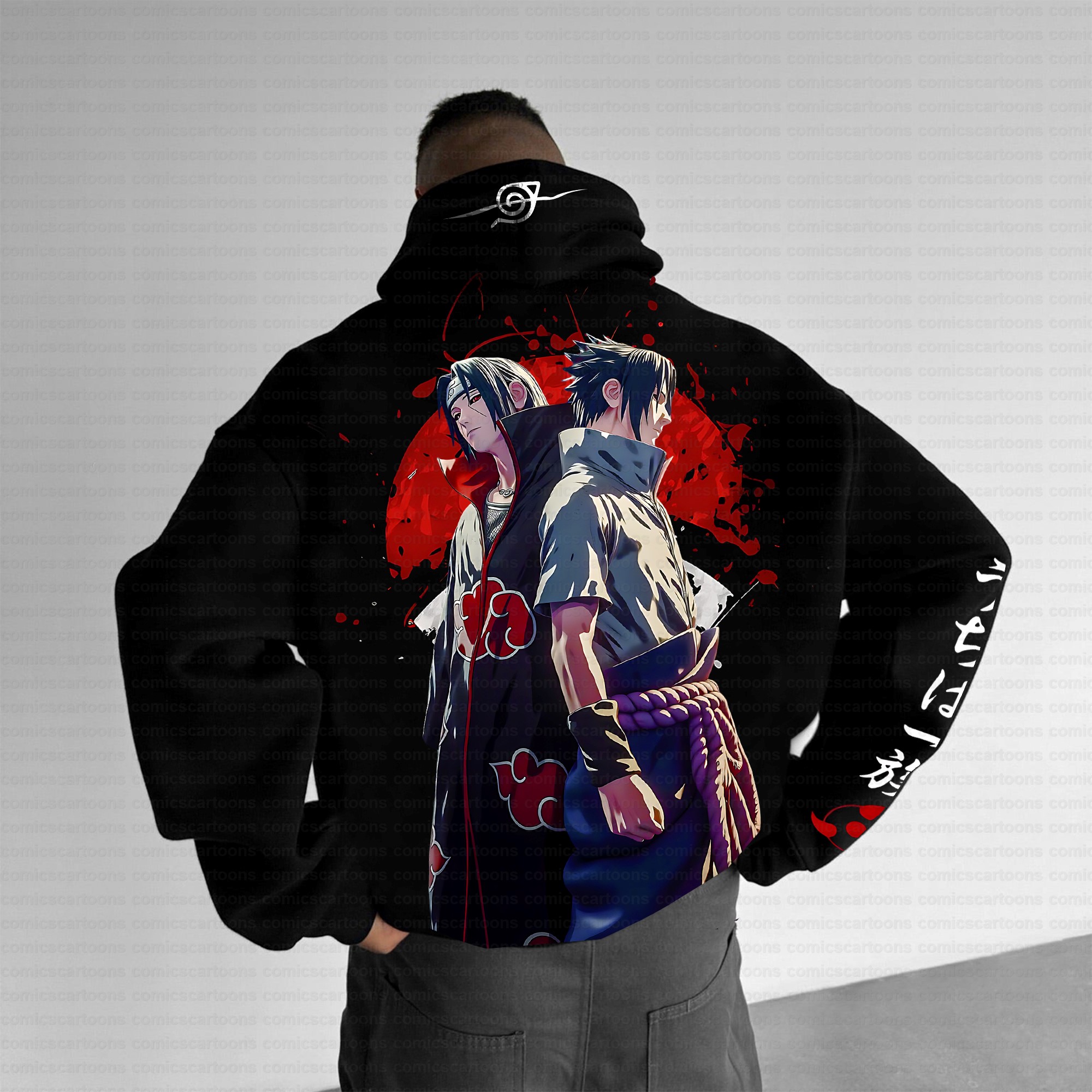 Plus Velvet Unisex Anime Graphic Streetwear Vintage Hoodie