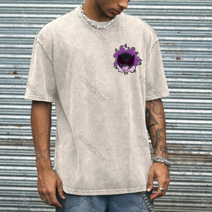 Vintage 3D Direct Inkjet Printed Washed Unisex T-Shirt