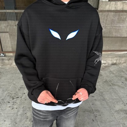 Unisex Anime Inspired Vintage Plush Hoodie