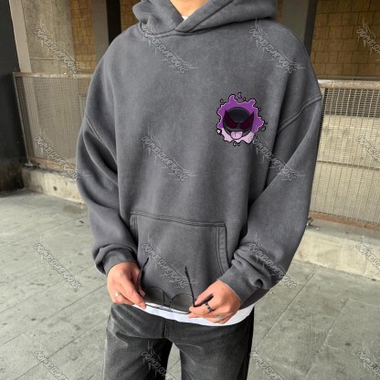 Vintage 3D Direct Inkjet Printed Washed Unisex Plush Hoodie