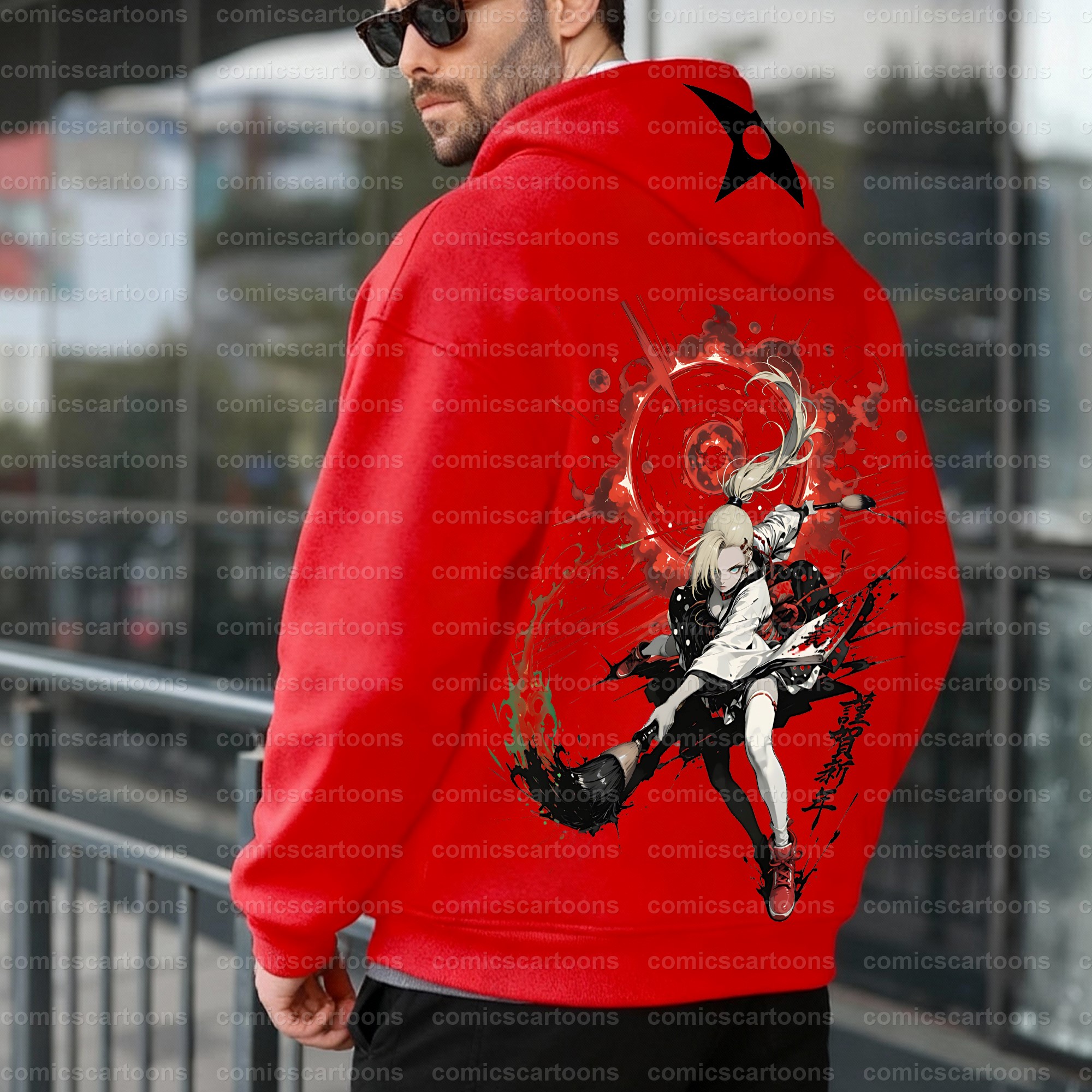 Unisex Graphic Streetwear Vintage Zipper Cardigan Plush Hoodie