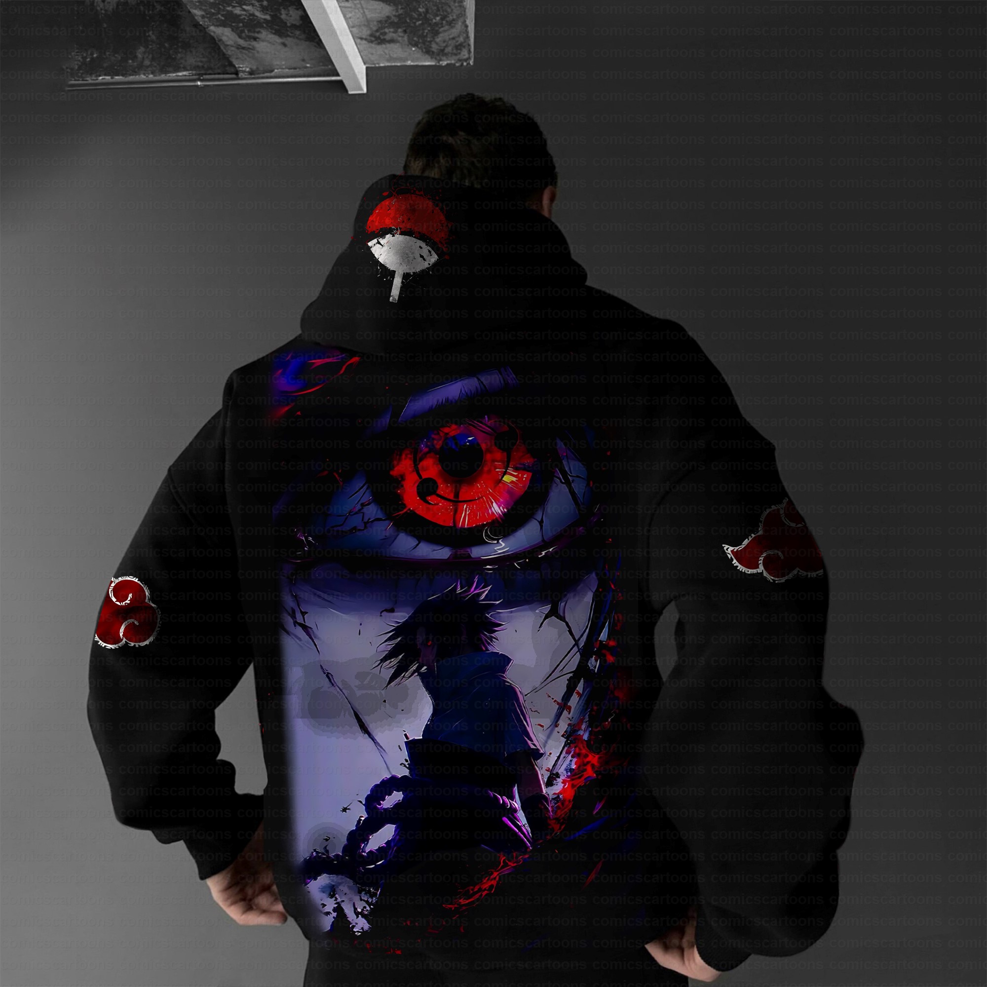 Plus Velvet Unisex Anime Graphic Streetwear Vintage Hoodie