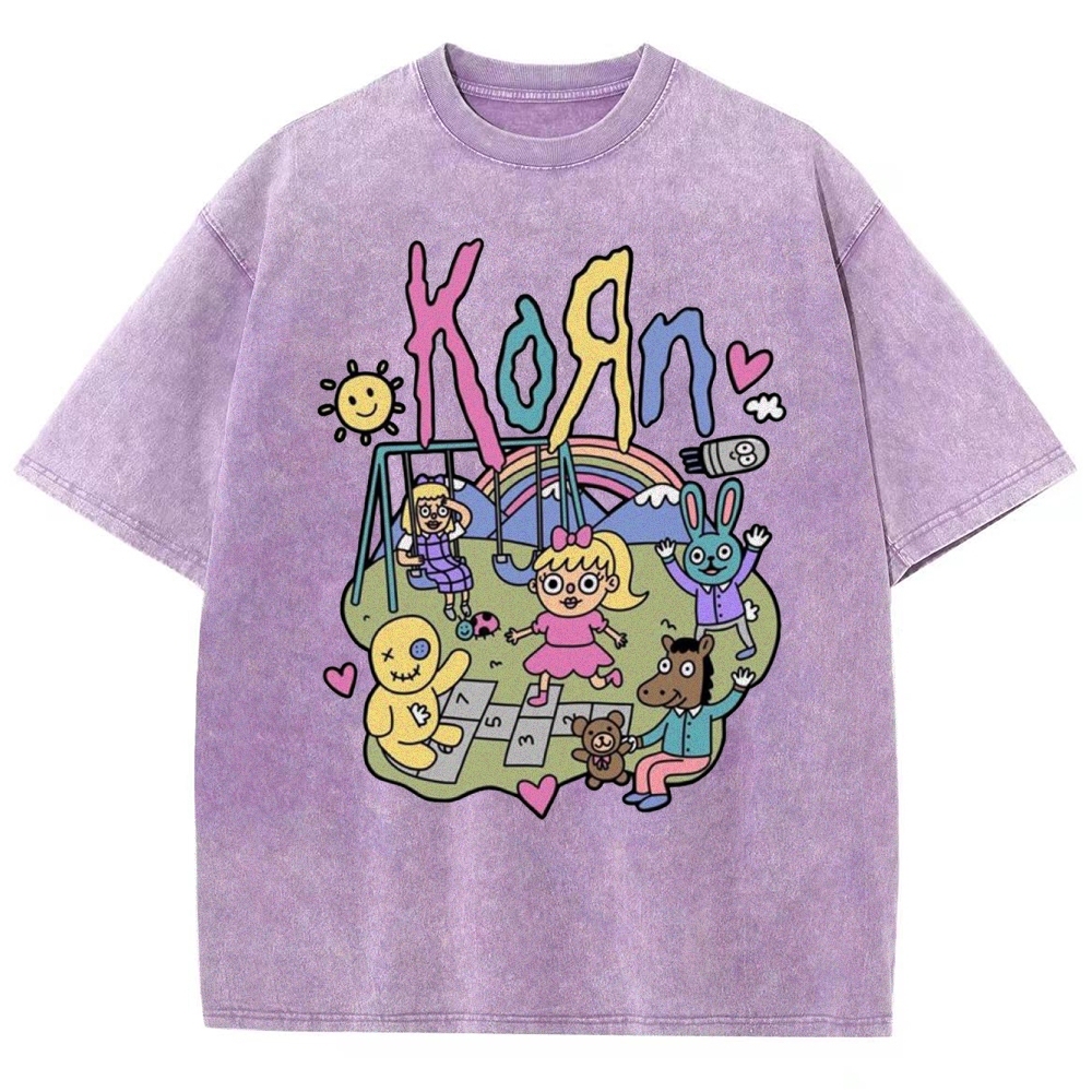 MUSIC KORN VINTAGE WASHED TEE.Movie