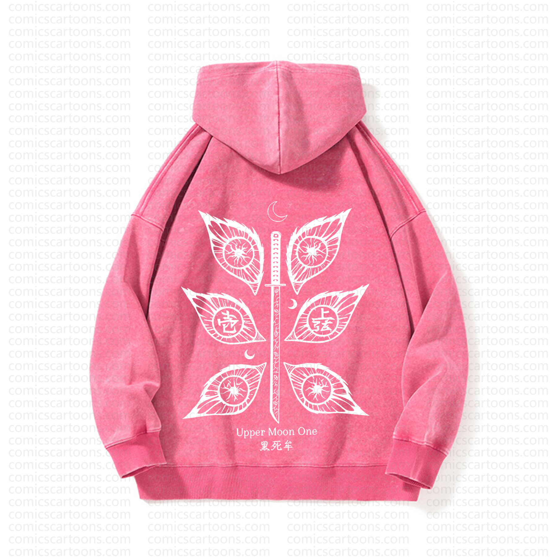 Unisex Anime Graphic Streetwear Vintage Washed Hoodie