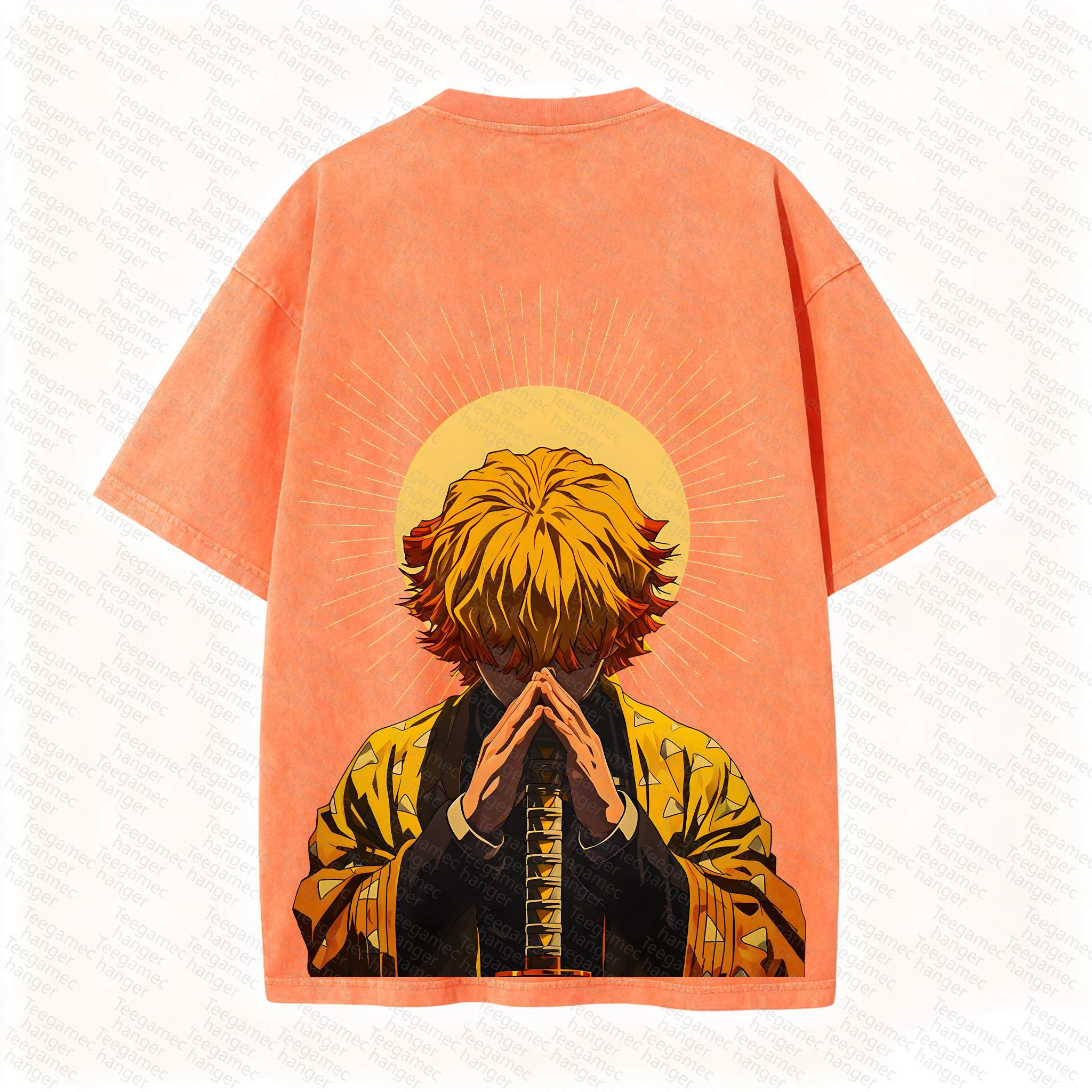 Unisex High Quality Inspired Vintage Washed 3D Direct Injection T-Shirt