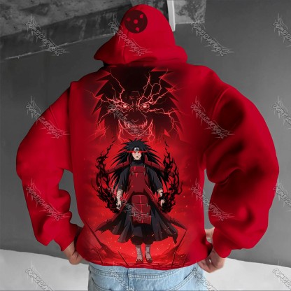 (Naruto)Plus Velvet Unisex Anime Graphic Streetwear Vintage Hoodie