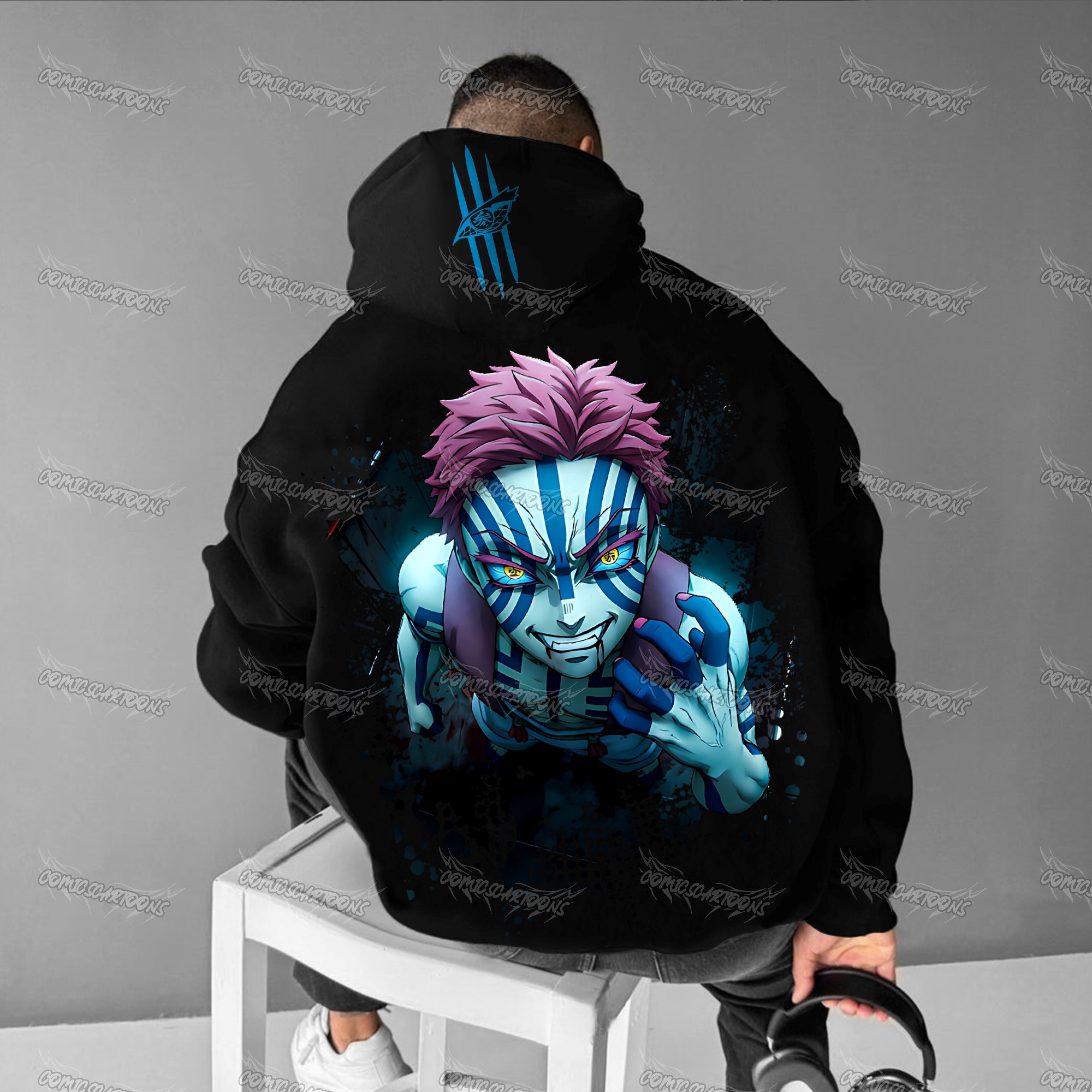 Plus Velvet Unisex Anime Graphic Streetwear Vintage Hoodie