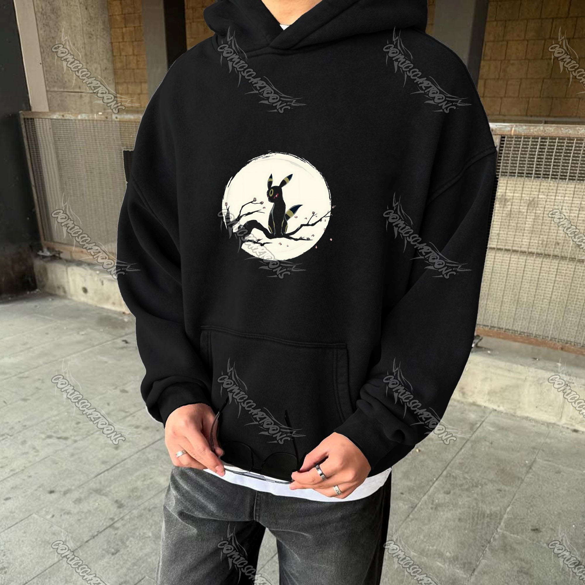 Vintage 3D Direct Inkjet Printed Washed Unisex Plush Hoodie
