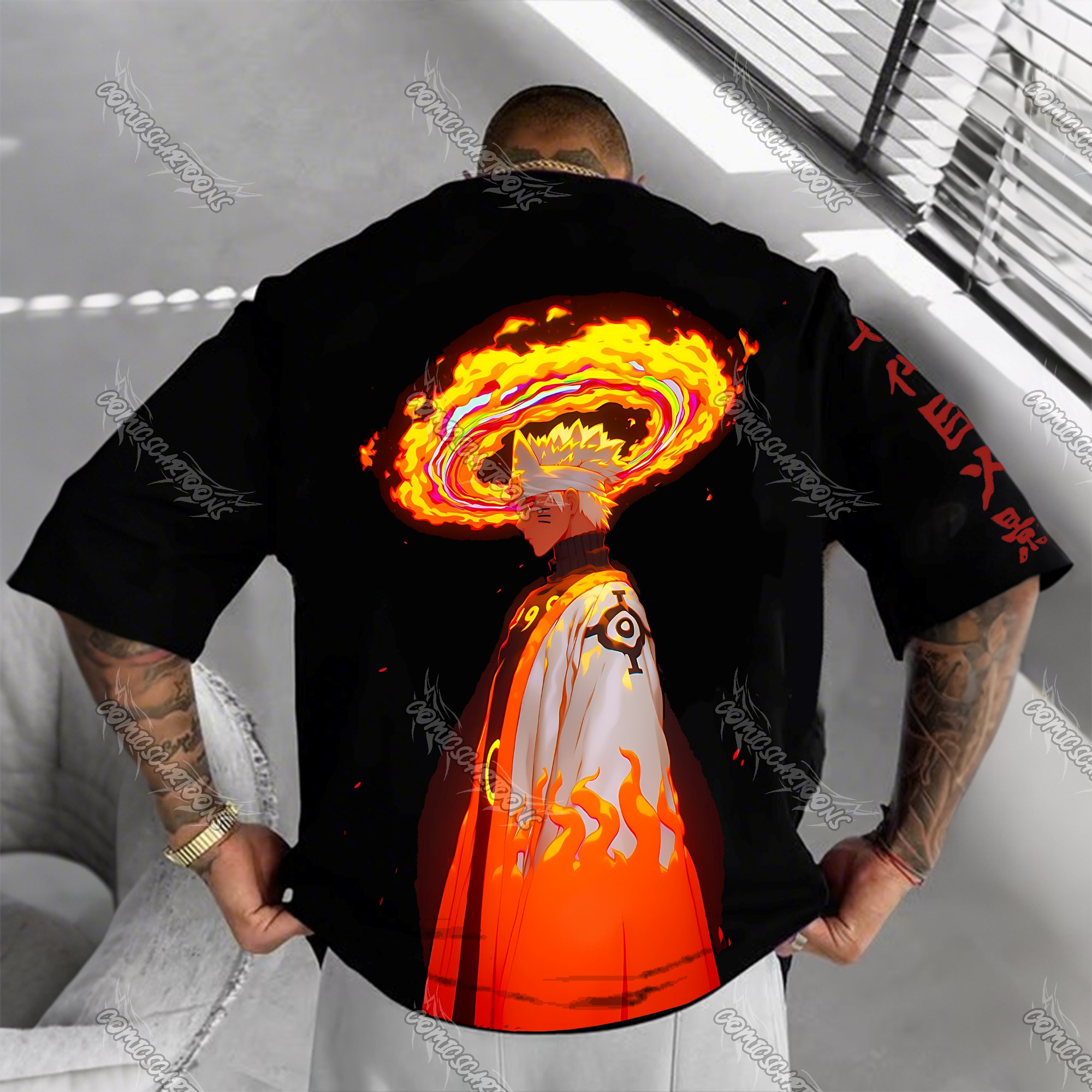 (Naruto)Unisex Anime Inspired Vintage T-Shirt