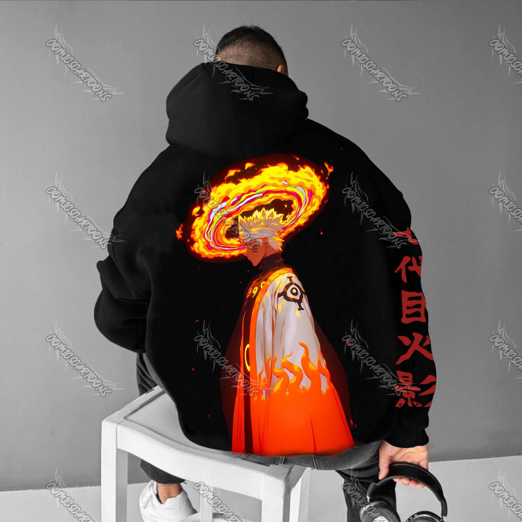 Unisex Anime Graphic Streetwear Vintage Hoodie