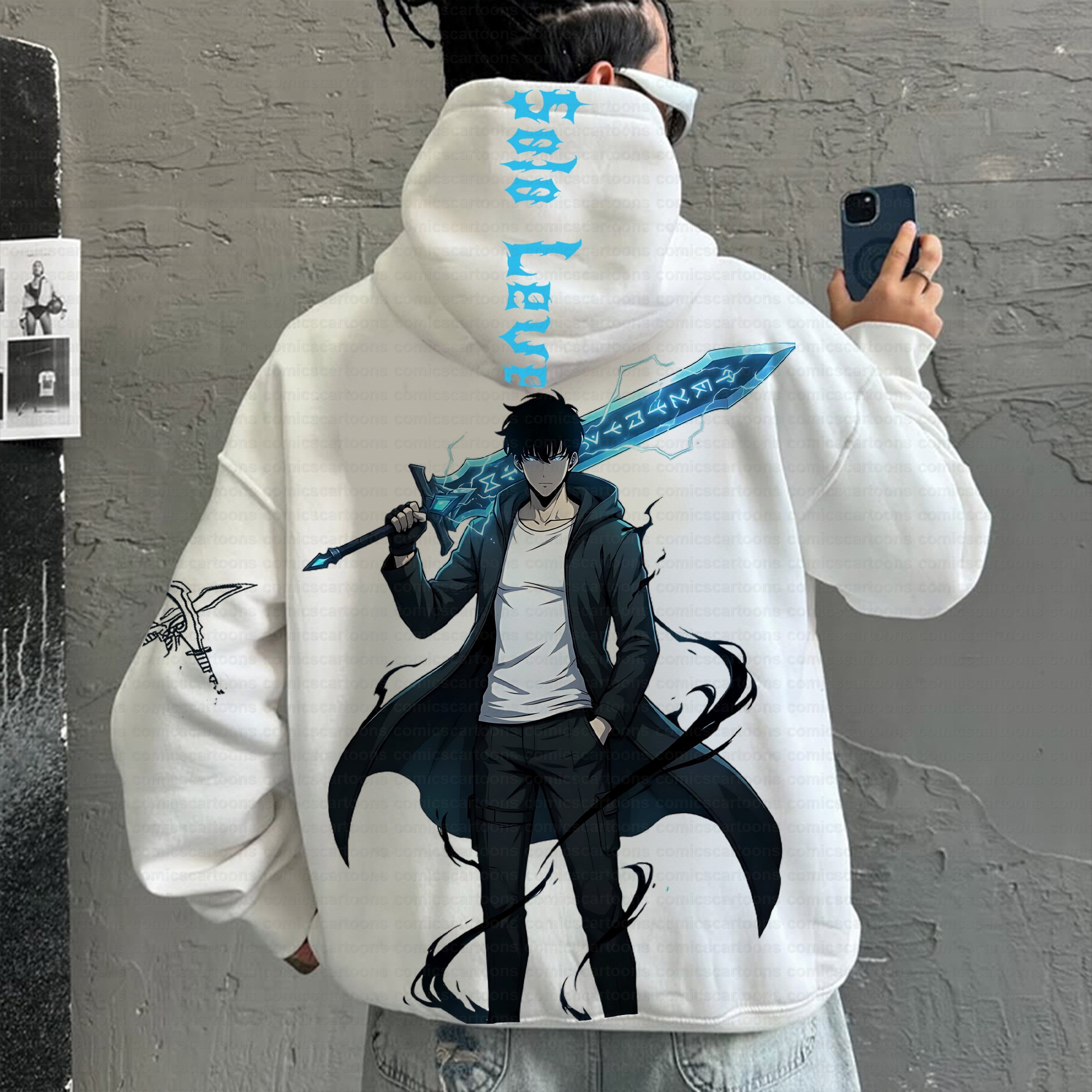 Unisex Anime Inspired Vintage Plush Hoodie