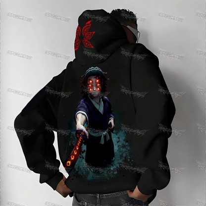 Plus Velvet Unisex Anime Graphic Streetwear Vintage Hoodie