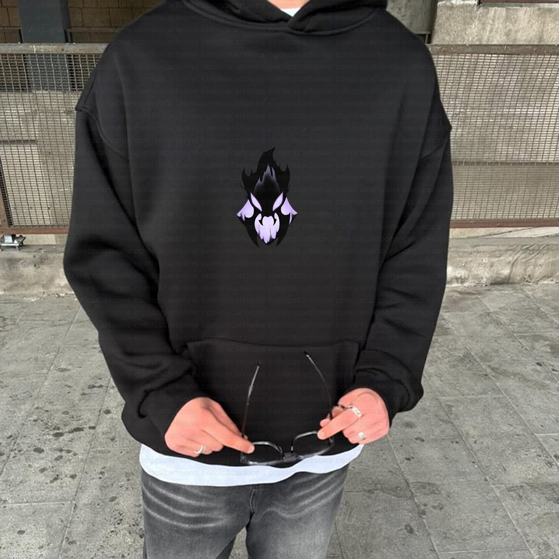 Unisex Anime Inspired Vintage Plush Hoodie