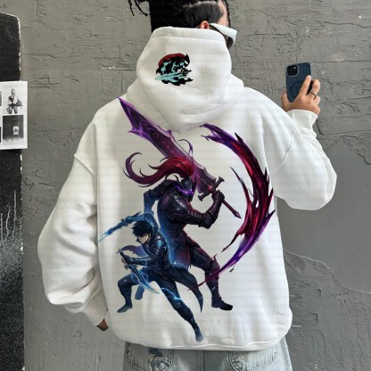 Unisex Anime Inspired Vintage Plush Hoodie