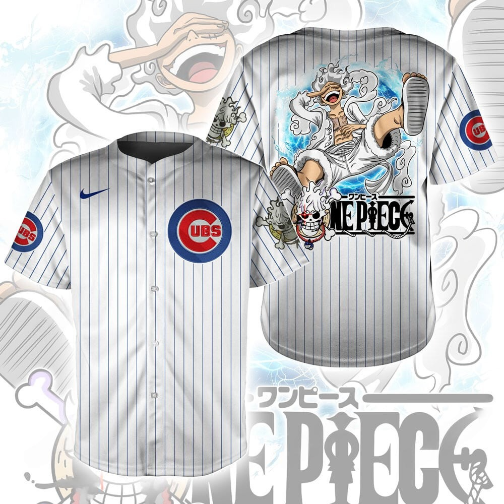 Chicago Cubs x One Piece Luffy Gear 5 Grand Slam Baseball Jersey