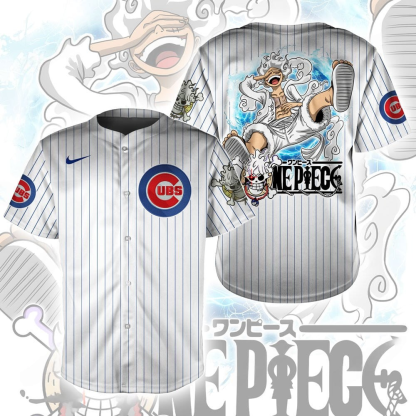 Chicago Cubs x One Piece Luffy Gear 5 Grand Slam Baseball Jersey