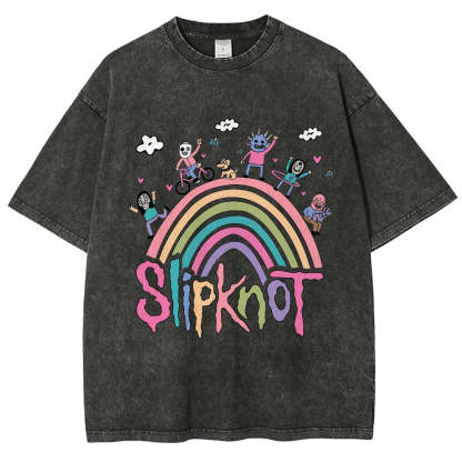 MUSIC SLIPKNOT VINTAGE WASHED TEE.Movie