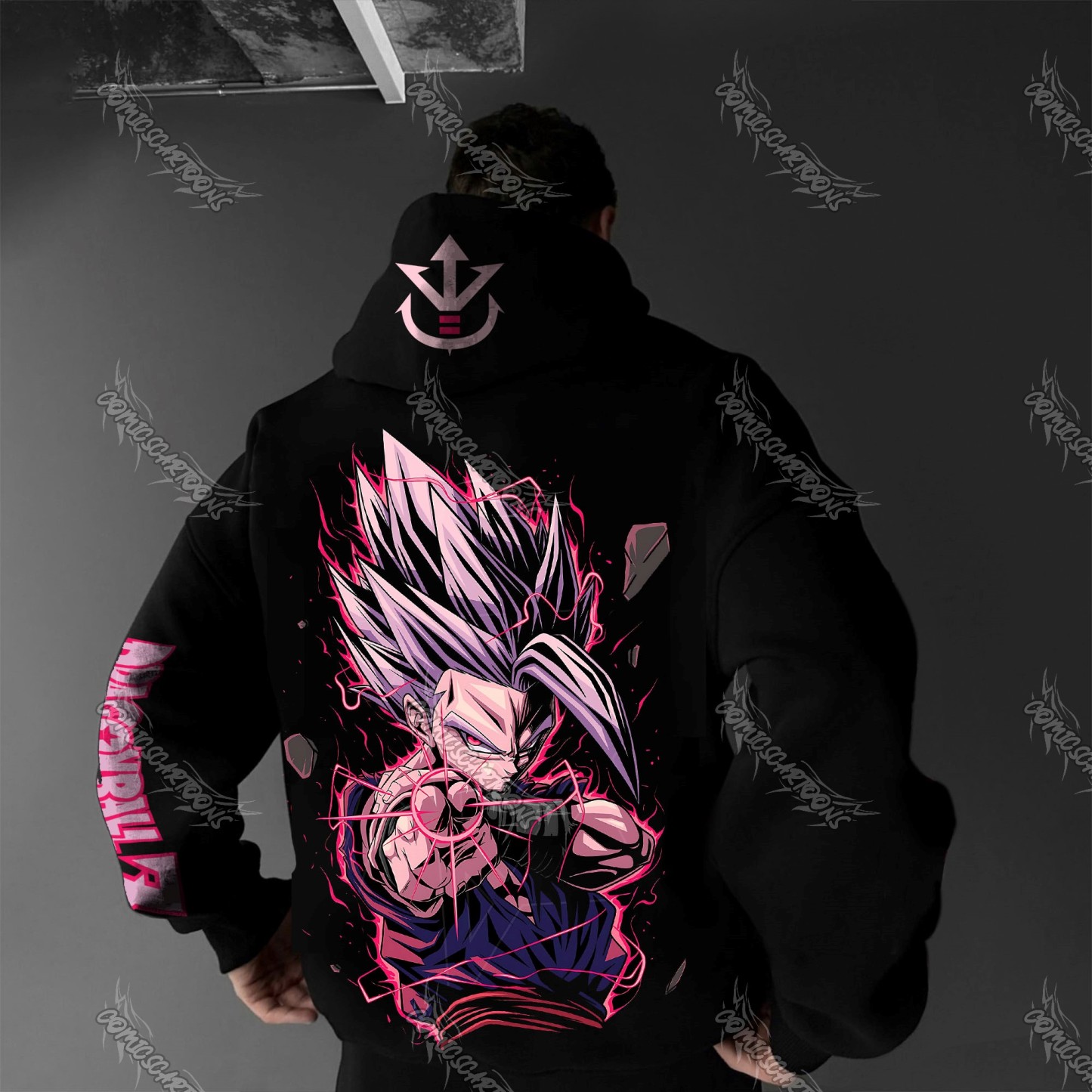 Plus Velvet Unisex Anime Graphic Streetwear Vintage Hoodie