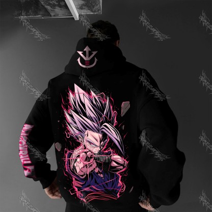 Plus Velvet Unisex Anime Graphic Streetwear Vintage Hoodie