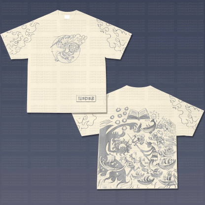 Unisex Anime Pattern Street Retro Plush Hoodie