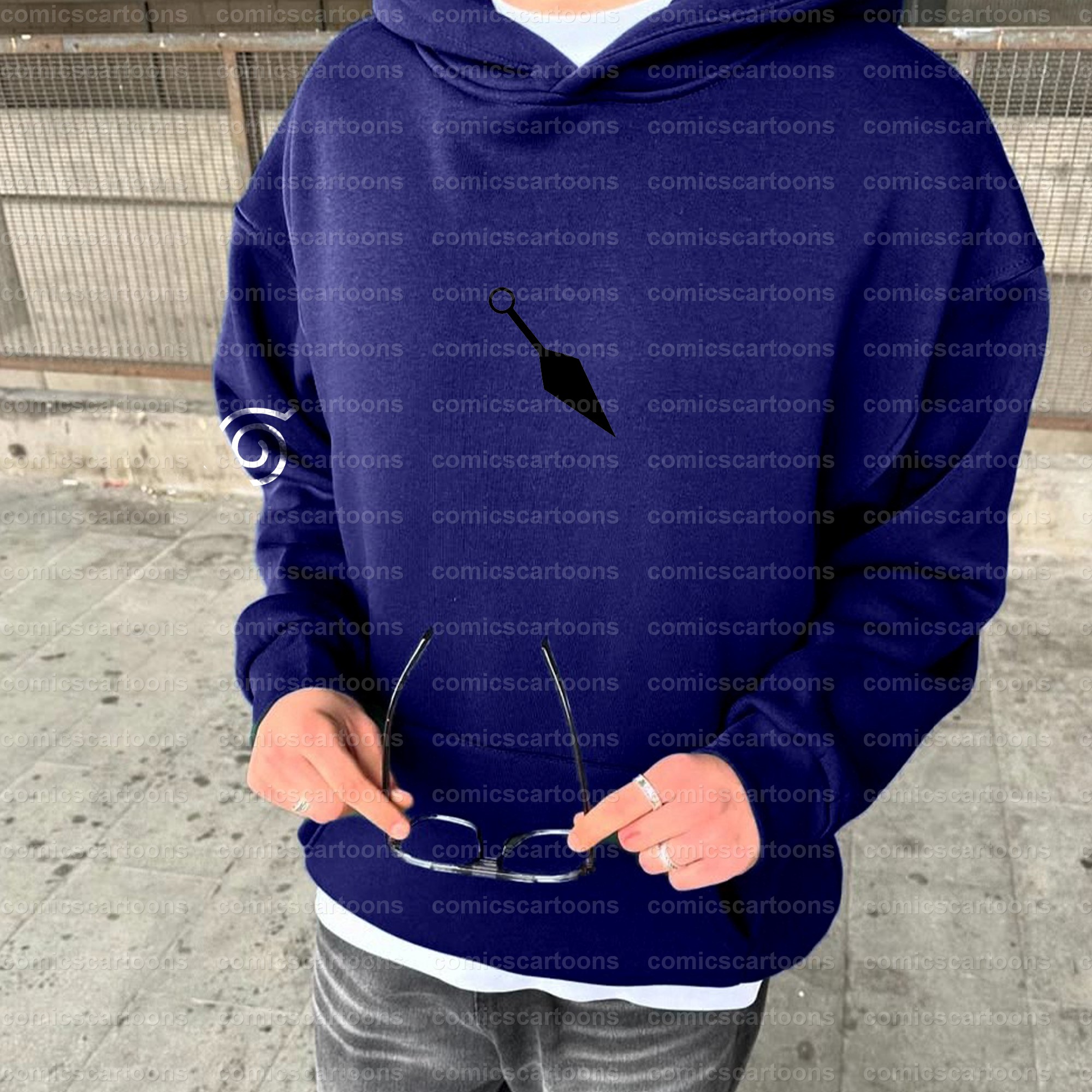 Plus Velvet Unisex Anime Graphic Streetwear Vintage Hoodie